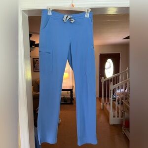 Figs XS Yola Skinny scrub bottoms, Ceil Blue